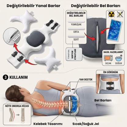 Timoties Modüler Ortopedik Uyku Bel Yastığı