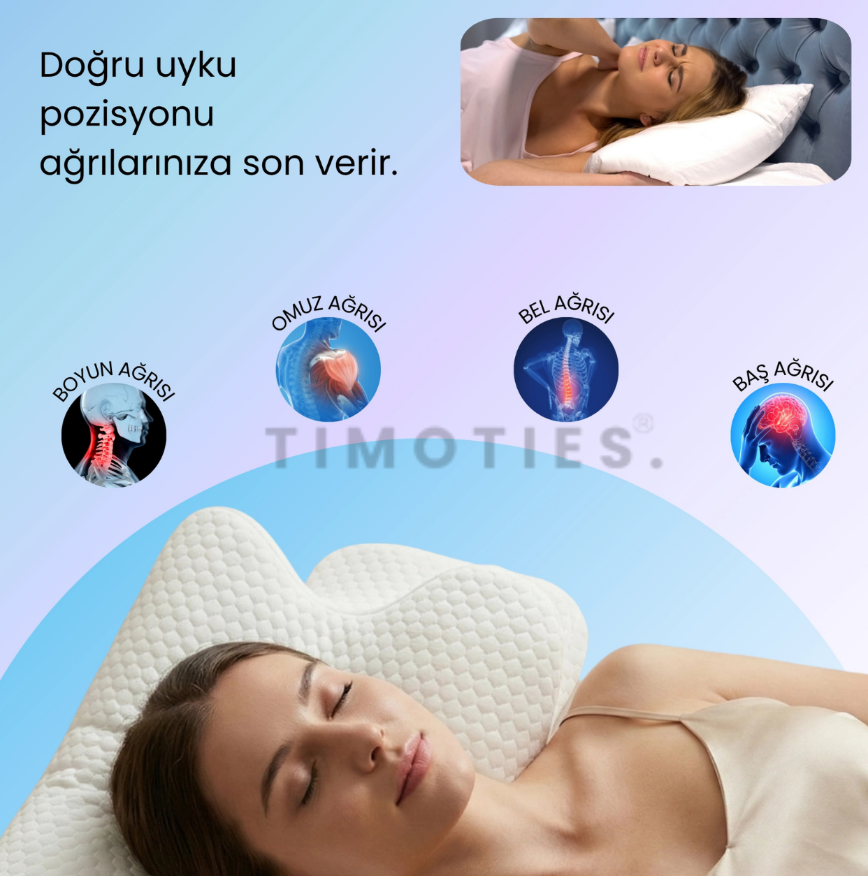Timoties Ortopedik Visco Boyun Yastığı