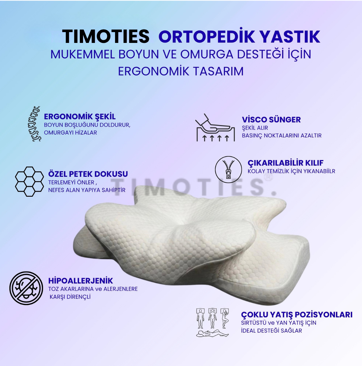 Timoties Ortopedik Visco Boyun Yastığı