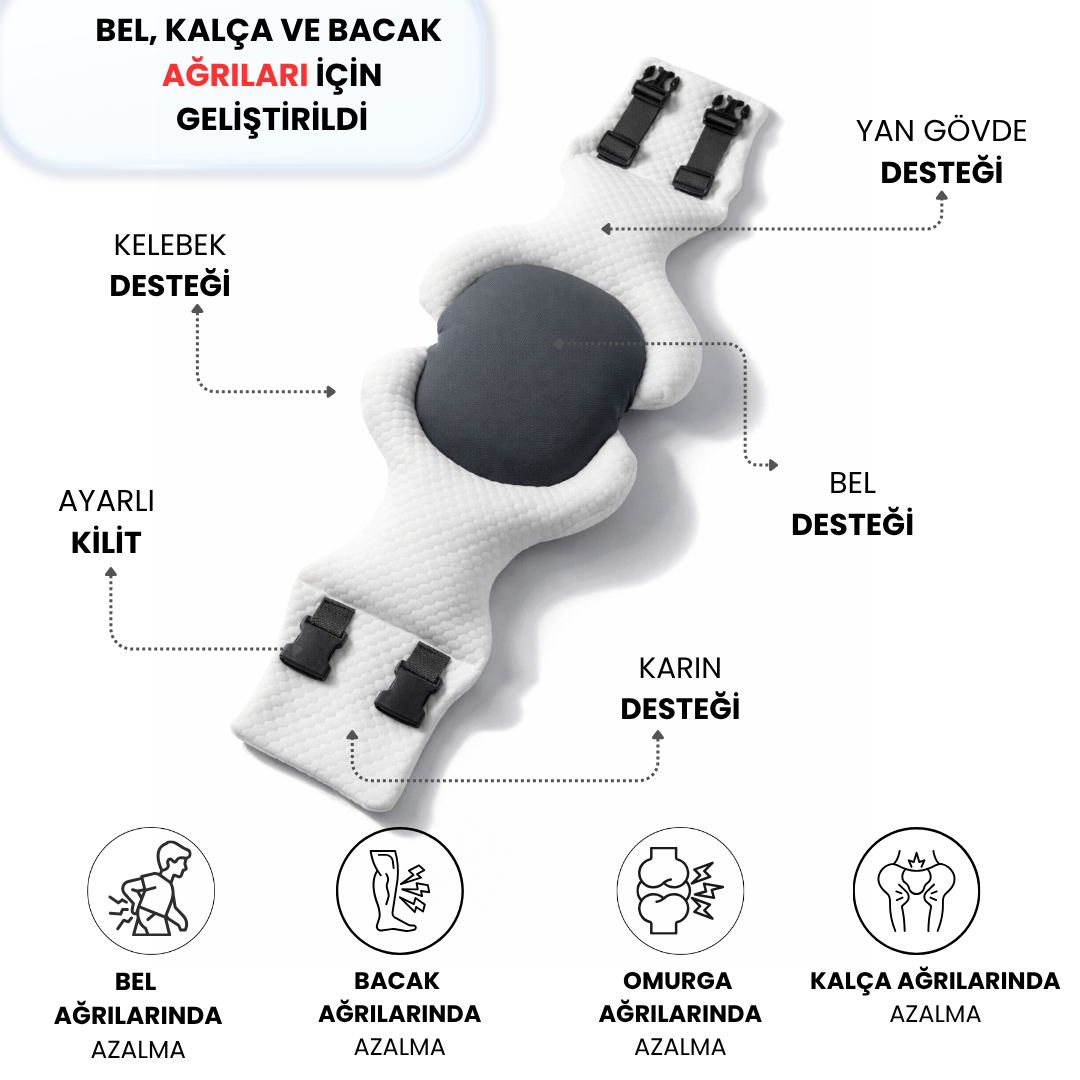 Timoties Modüler Ortopedik Uyku Bel Yastığı