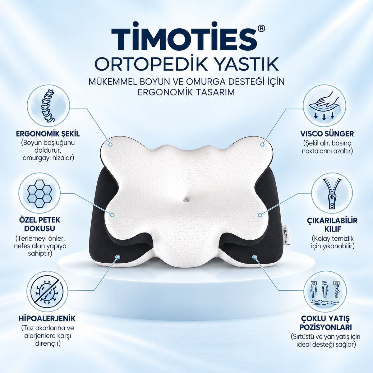 Timoties Ortopedik Visco Boyun Yastığı